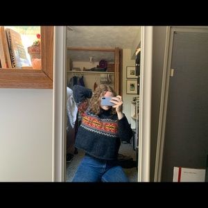 Vintage Cropped Chunky Sweater.